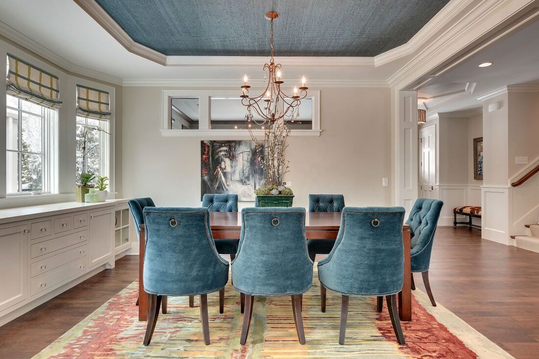 Dining Room Trey Ceiling Rust Color Paint Ideas